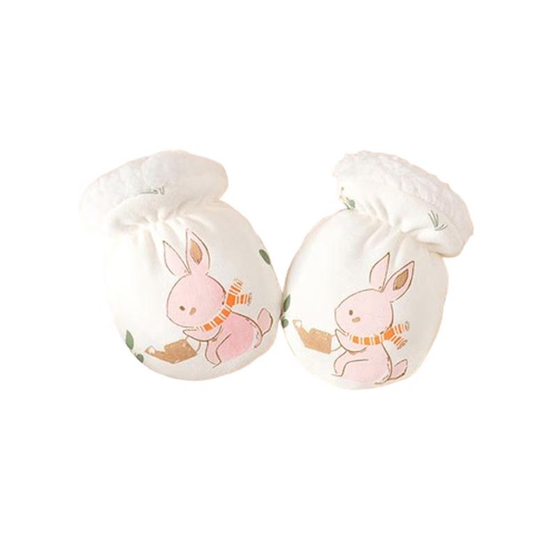 JOYNCLEON Baby Anti-Scratch Chewable Thickened Mittens M