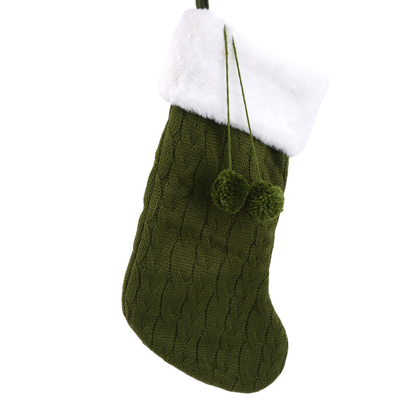 Cute Christmas Knitted Stockings Socks Candy Gift Party Favor Bag Tree Hanging Ornament Home Christmas Decoration