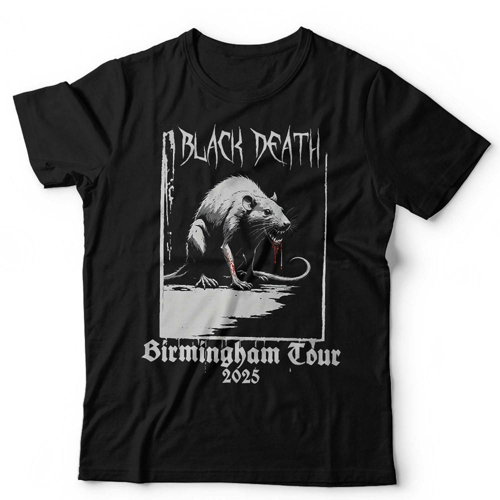 

BD Birmingham Tour Unisex and Kids Tshirt Bin Strike 2025 Black Death Rat Gothic 4XL