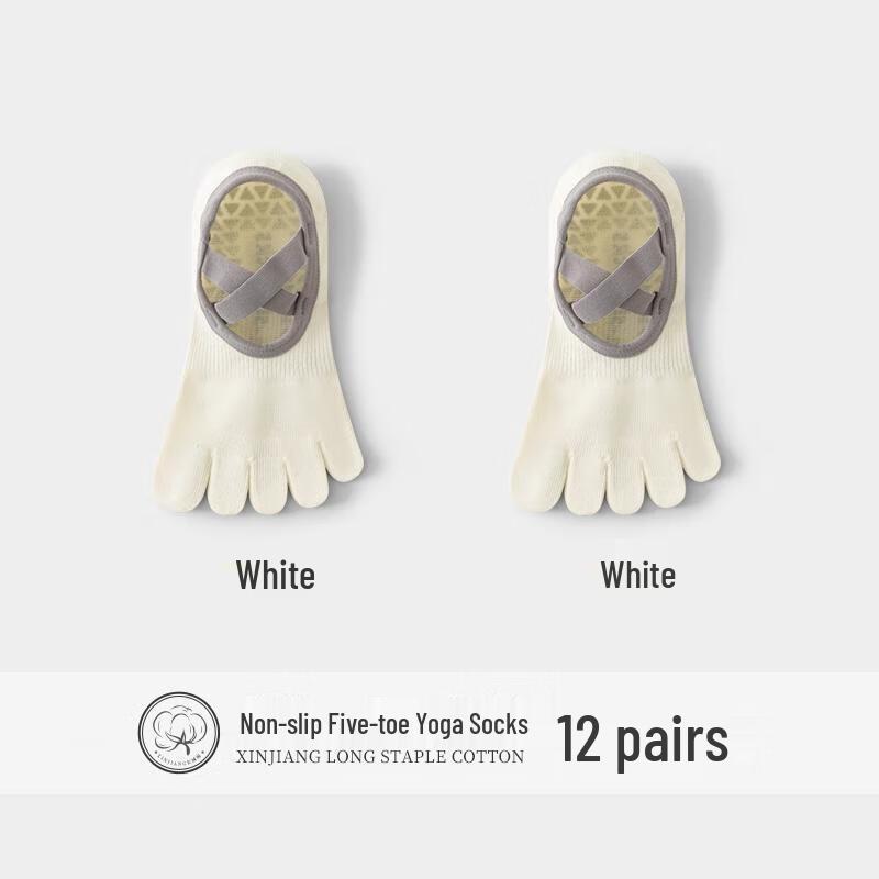 HANDUNYOU Women s Anti-Slip Five-Toe Yoga & Pilates Socks