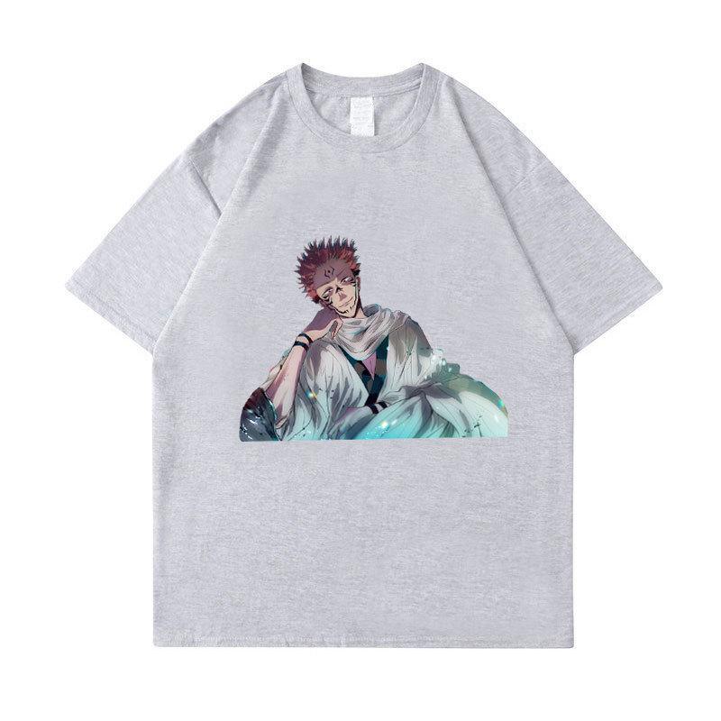 Harajuku Anime Jujutsu Kaisen Gojo Satoru Summer T-shirt Manga Graphic Tops Tees Shirt Cosplay Cotton Cartoon Tshirts Unisex Casual Streetwear