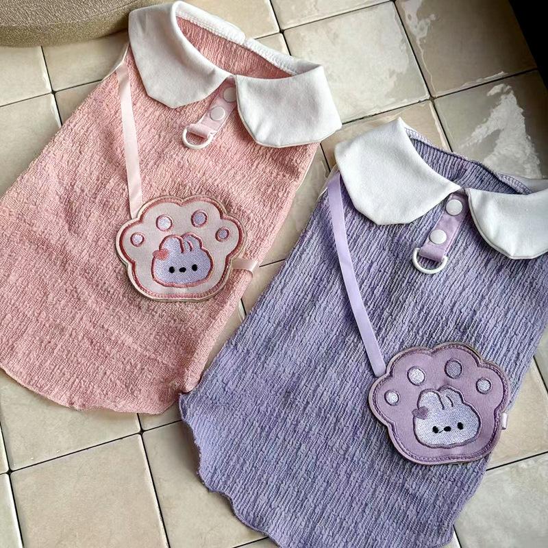 Summer Thin Teddy Bichon Pomeranian Yorkshire Poodle Small Dog Cat Pet Traction Dog Clothes