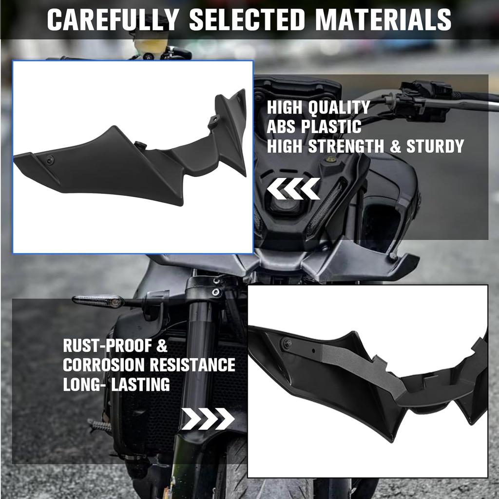 CHIFUN Front Spoiler Winglets Downforce Motorcycle Fairing Aerodynamic Beak Nose Cone Extension Cowl Replacement for Yamaha MT09 MT-09 MT 09 SP 2021