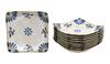[Amazon.co.jp Exclusive] [Commercial Set] Yachimun-patterned Tropical-style Dishware Selected by an Okinawan Grandmother: 10 Versatile Square Plates