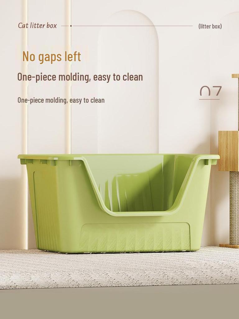 Extra Large Odor-Proof Anti-Splash Cat Litter Box and Open Pet Poop Tray