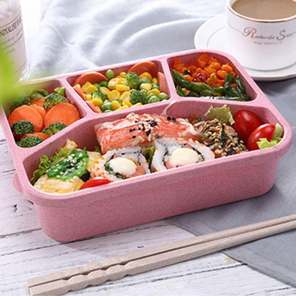 Multicolor Compartments Bento Case Plastic Lunchbox High Quality Japese Style Lunch Box  Commuting