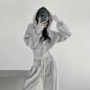 2026 Early Autumn Slimming Fashionable Hooded Sweatshirt & Wide-Leg Pants Set for Women
