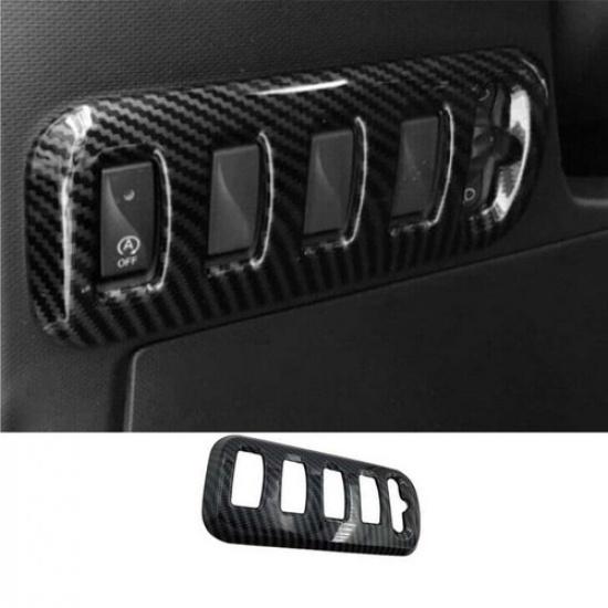 Carbon Fiber Control Frame Headlight Switch ABS For Benz Smart Fortwo 2015-