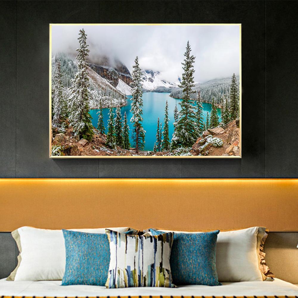 Canvas Schilderij Sneeuwberg Landschap Canvas Prints Kunst Canvas Muurkunst Poster Muurkunst Afbeeldingen Woonkamer Huis Decoratie Cuadros