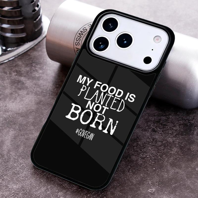 Vegan Quotes Phone Case For iPhone 17,16e,15,14,13,12,11,Mini,Pro,MAX Soft Silicone Cover
