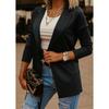 Solid-Colored Long-Sleeve Suit Jacket Leisure Solid Long Sleeve Blazers Women