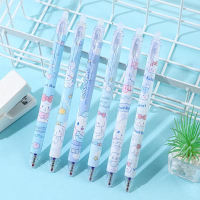 Cloud Rabbit Erasable Gel Pen for Students - Cartoon Design, Heat Friction, Easy-to-Correct Writing Mistakes