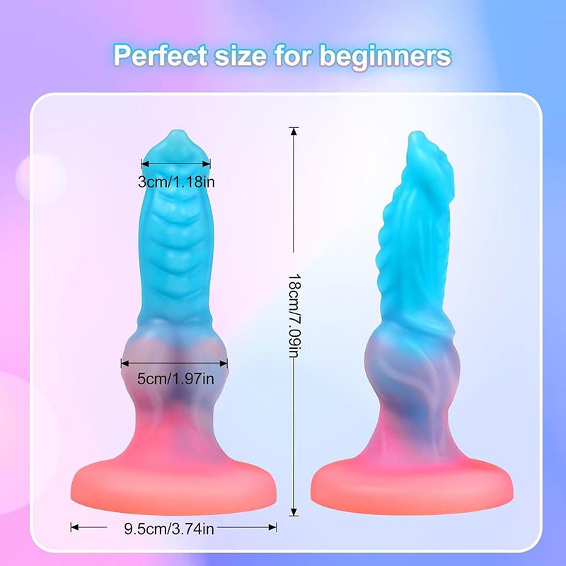 Factory Sale Luminous Dildo Animal Penis Dog Dildo With Suction Cup Glowing Dildo Anal Toy Male Female Masturbater Monster Dildo