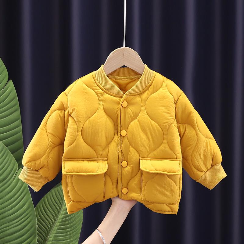 Korean Style Quilted Cotton Winter Jacket Set for Toddlers