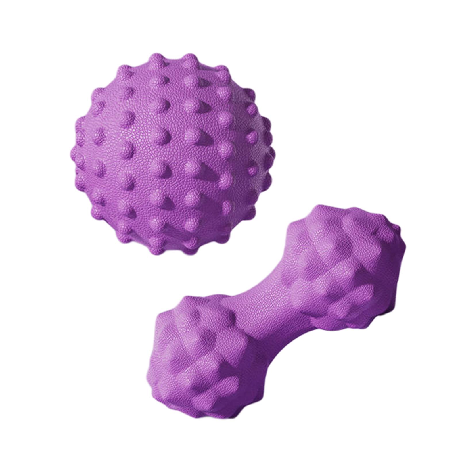 

Массажный мяч TPR для ног и спины, массажер для талии, спины, восстановления мышц, инструмент для женщин и девушек фиолетовый