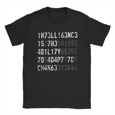 Herren T-Shirt Intelligenz ist die Fähigkeit, sich an Veränderungen anzupassen Humor 100% Baumwolle T-Shirt Kurzarm T-Shirt Oberteile Geschenkidee