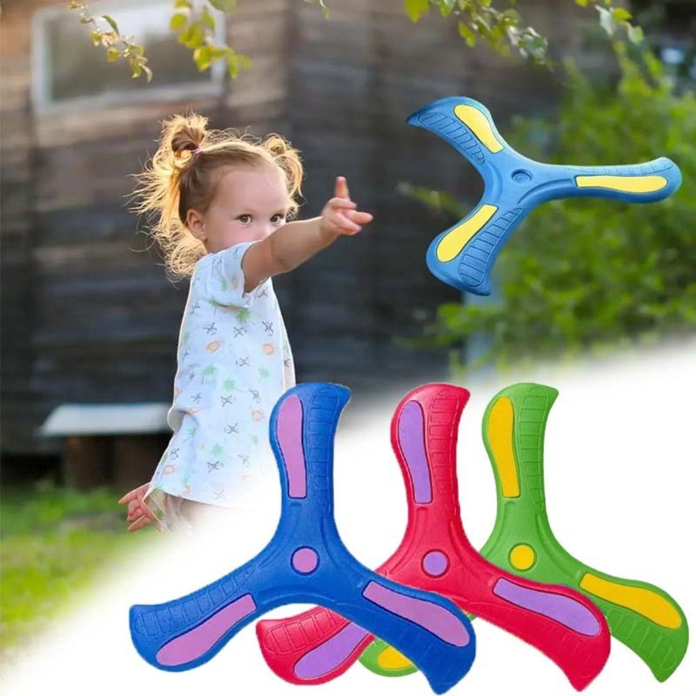 360 Degrees Returning Spinner Children Boomerang Three-leaf Cross Flying Disc Outdoor Sports Toys