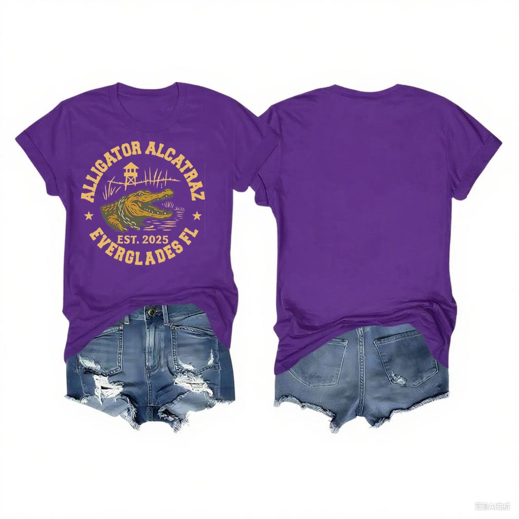 Women's Daily Festival Printed Short Sleeve Floral Short Sleeve Round Neck Retro Short Sleeve Summer Casual Tops