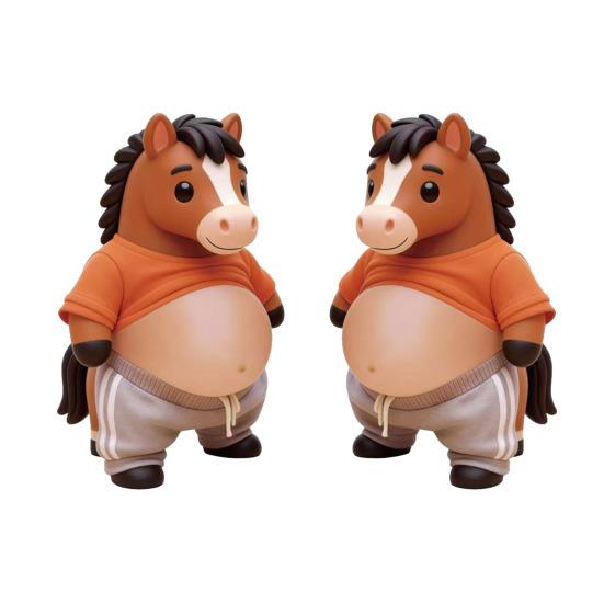 

1 Pair Elastic Belly Animal Sticker Anxiety Stress Relief Fat Tummy Dog Cat Horse Decal Pinch Silicone Belly Animal Anti-collision E
