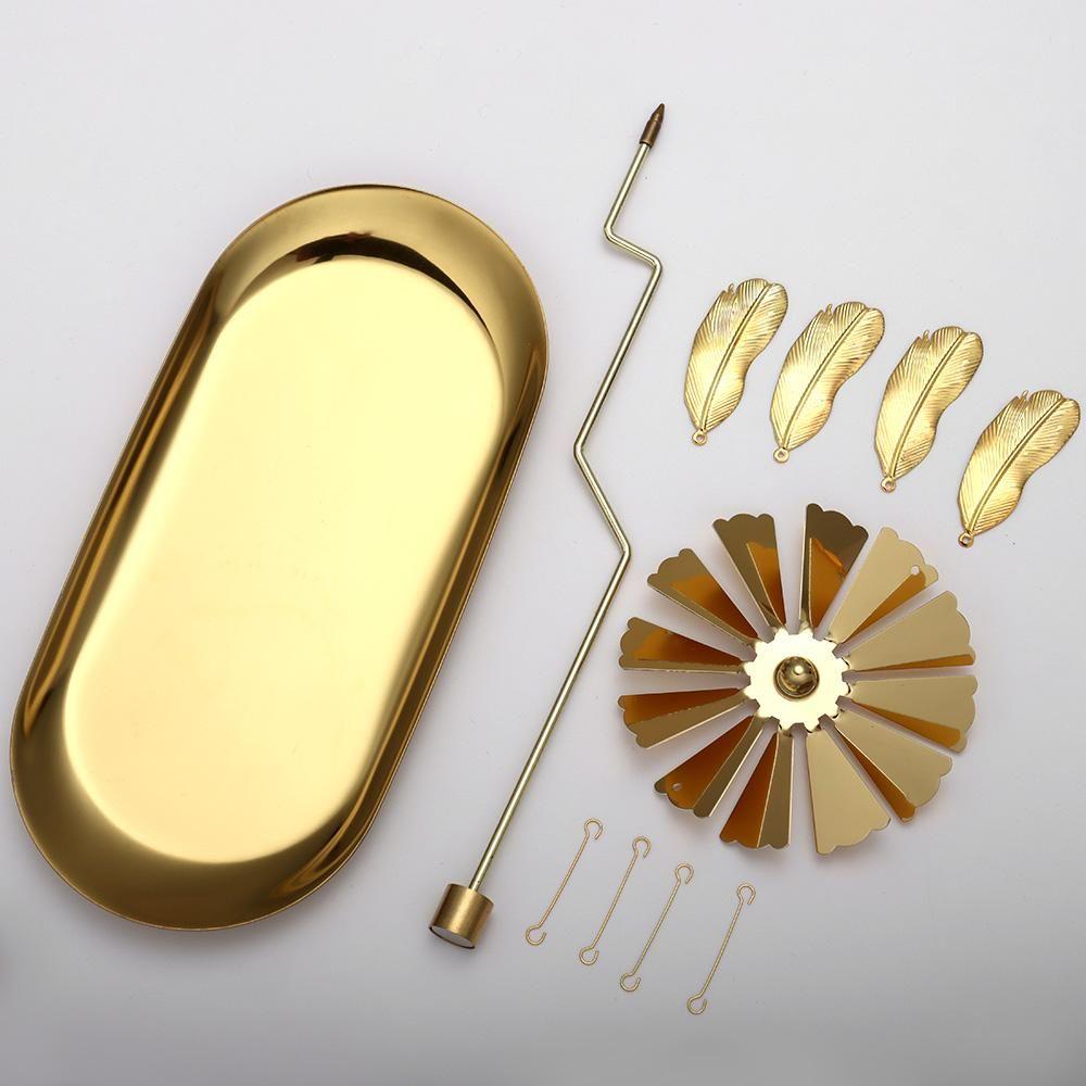 Gold Wedding Party Tealight Rotating Spinning Candle Holder Candlestick