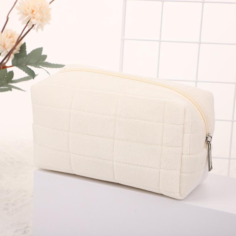 Bolsa de Cosméticos de Terciopelo Organizador de Almacenamiento de Gran Capacidad Bolsa de Maquillaje Portátil para Pinceles de Maquillaje Labiales Productos de Cuidado de la Piel