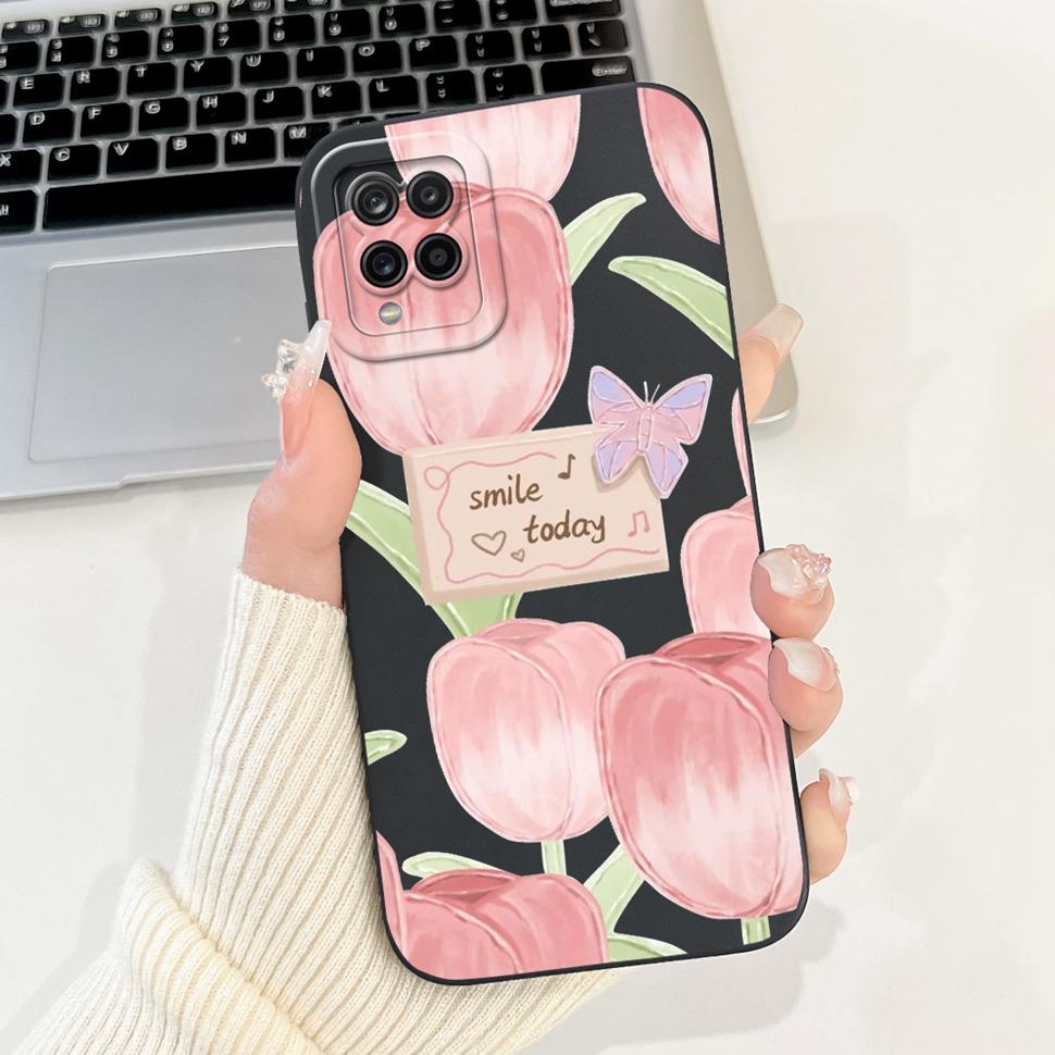 For Samsung Galaxy A12 Case Cute Cats Butterfly Soft Silicone Phone Cases For Samsung A12 A 12 GalaxyA12 ShockProof Back Cover