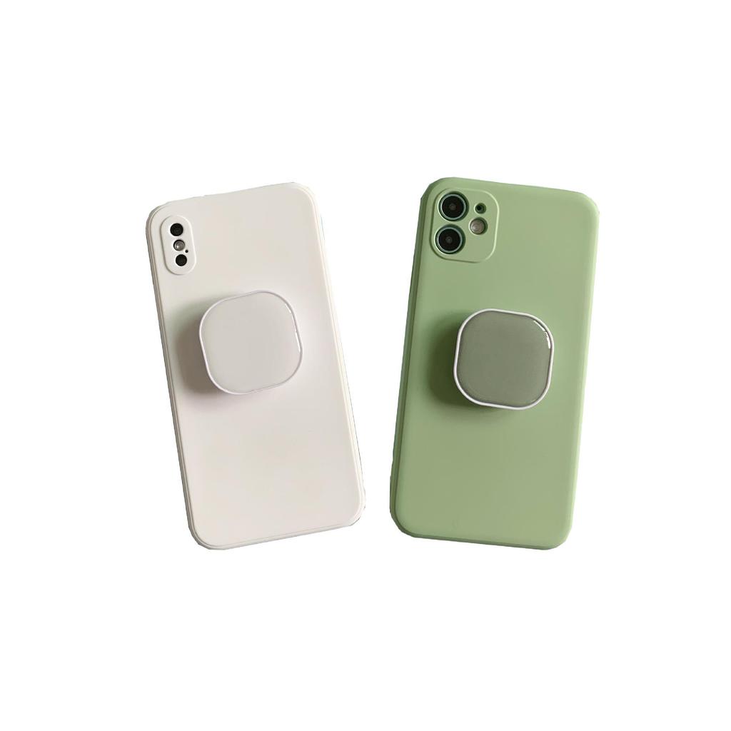 Korean Style Epoxy Telescopic Phone Stand with Airbag and Logo - Creative Solid Color Series Gift.