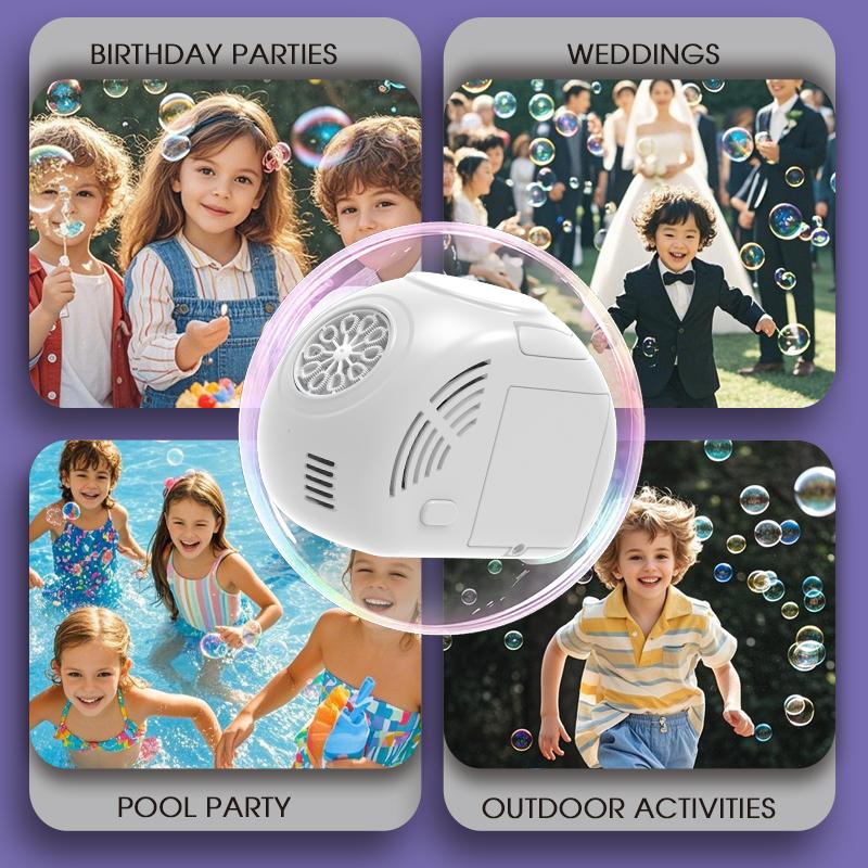 10 Hole Fully Automatic Handheld Bubble Outdoor Wedding/Children's Birthday Party Bubble Machine Without Battery Bubble Water