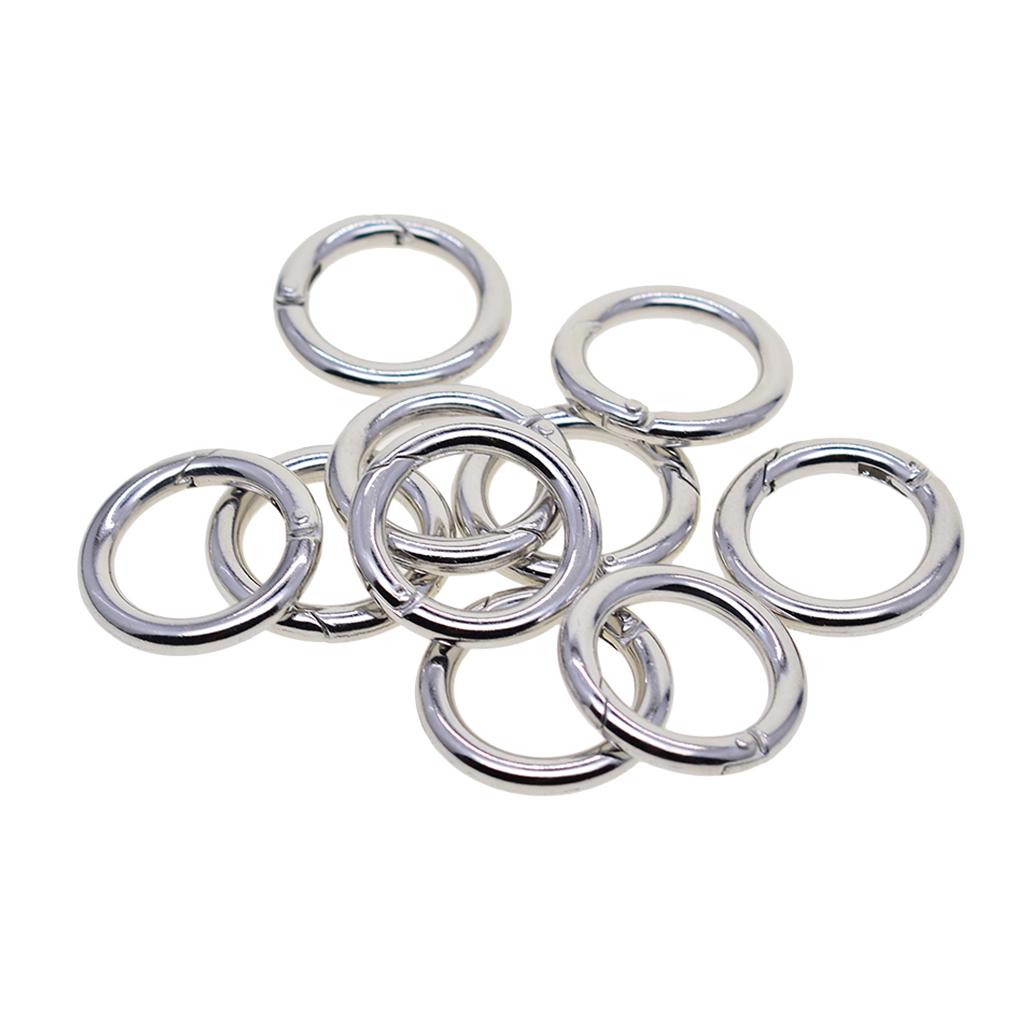10 Stück Karabiner-Haken – Ovale & Runde Federringe Für Schlüssel, Geldbörsen, DIY, Outdoor