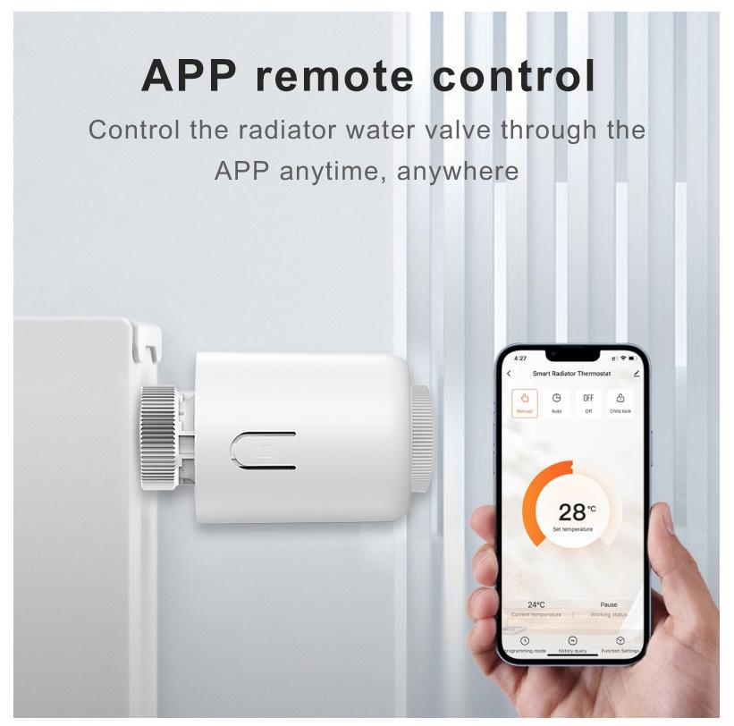 Tuya Zigbee Smart Thermostat Radiator Valve with App Control