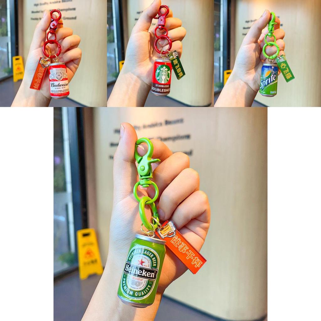 Chaveiro Mini Lata de Refrigerante de Resina Realista Acessórios Elegantes Para Festas e Presentes