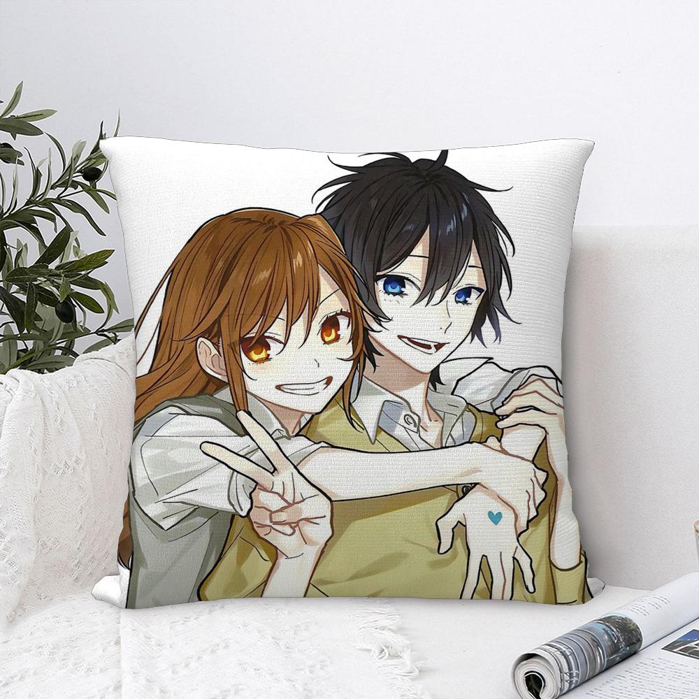 H-Horimiya Anime Pillow Case Plush Fabric Soft Pillowcase Double Sided Print Sofa Cushion Cover Throw Pillow Cover