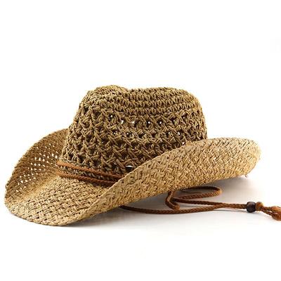 Retro Western Cowboy Straw Beach Hat