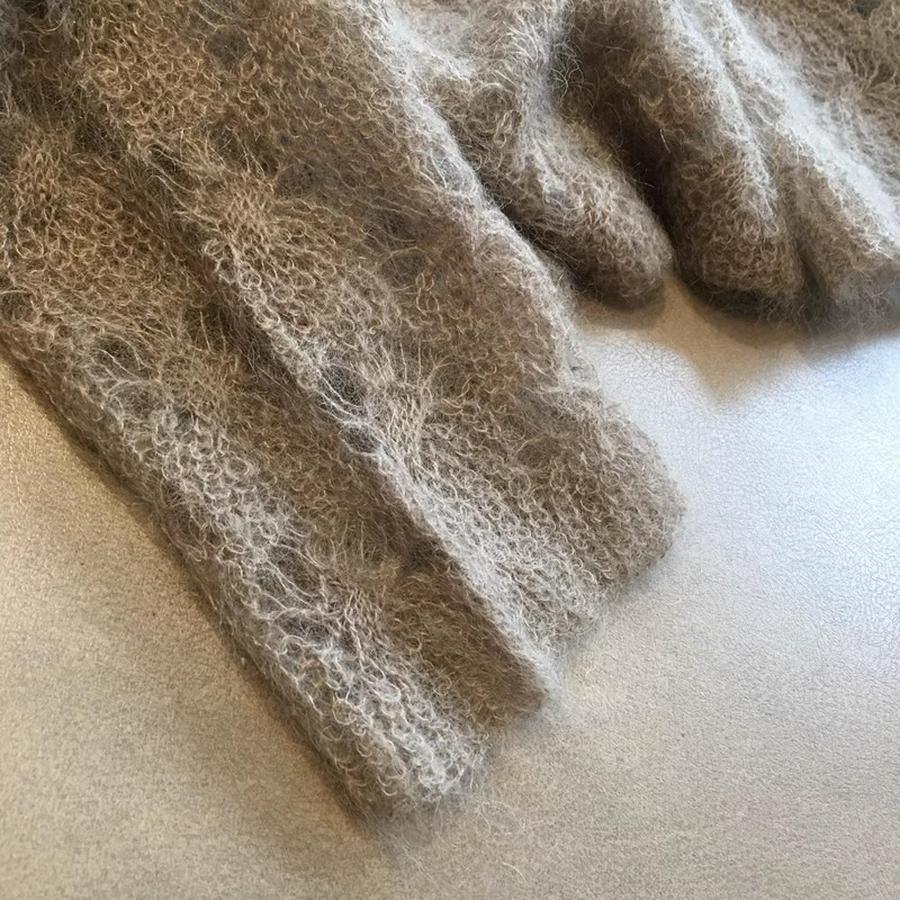 Luxus Grobstrickpullover Damen Herbst Dünn Weich und Gemütlich Mohair Kaschmir Grobstrick