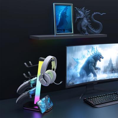 3 In 1 Universal Storage Organizer 2 X Type-C & 1 X USB 2.0 Gaming Controller Headset Holder for Switch/Headphones/Controller