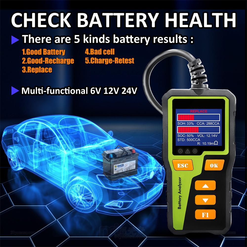 BT30 Car Battery Analyser In-vehicle Diagnostic Tool Battery Safety Analyser