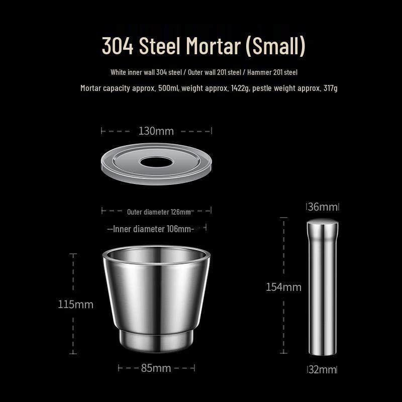 

Stainless Steel Mortar and Pestle Set