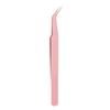 Golden Feather Colored Stainless Steel Precision Tweezers for False Eyelashes with Curved Tip