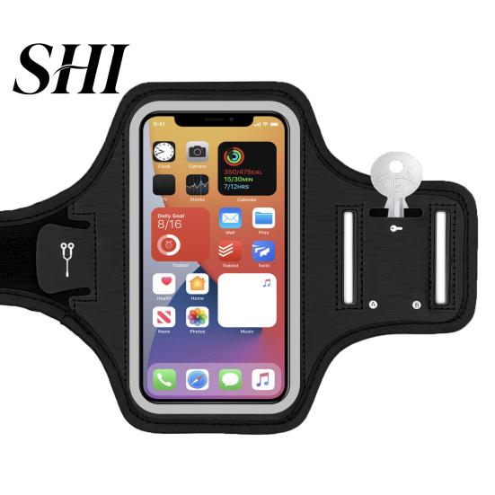 Sports Armband Bag Running Phone with Pocket for Earbuds Car Keys Reflective Arm Strap Sweat-proof Mobile Holder Outdoor Jogging Cycling Accessories