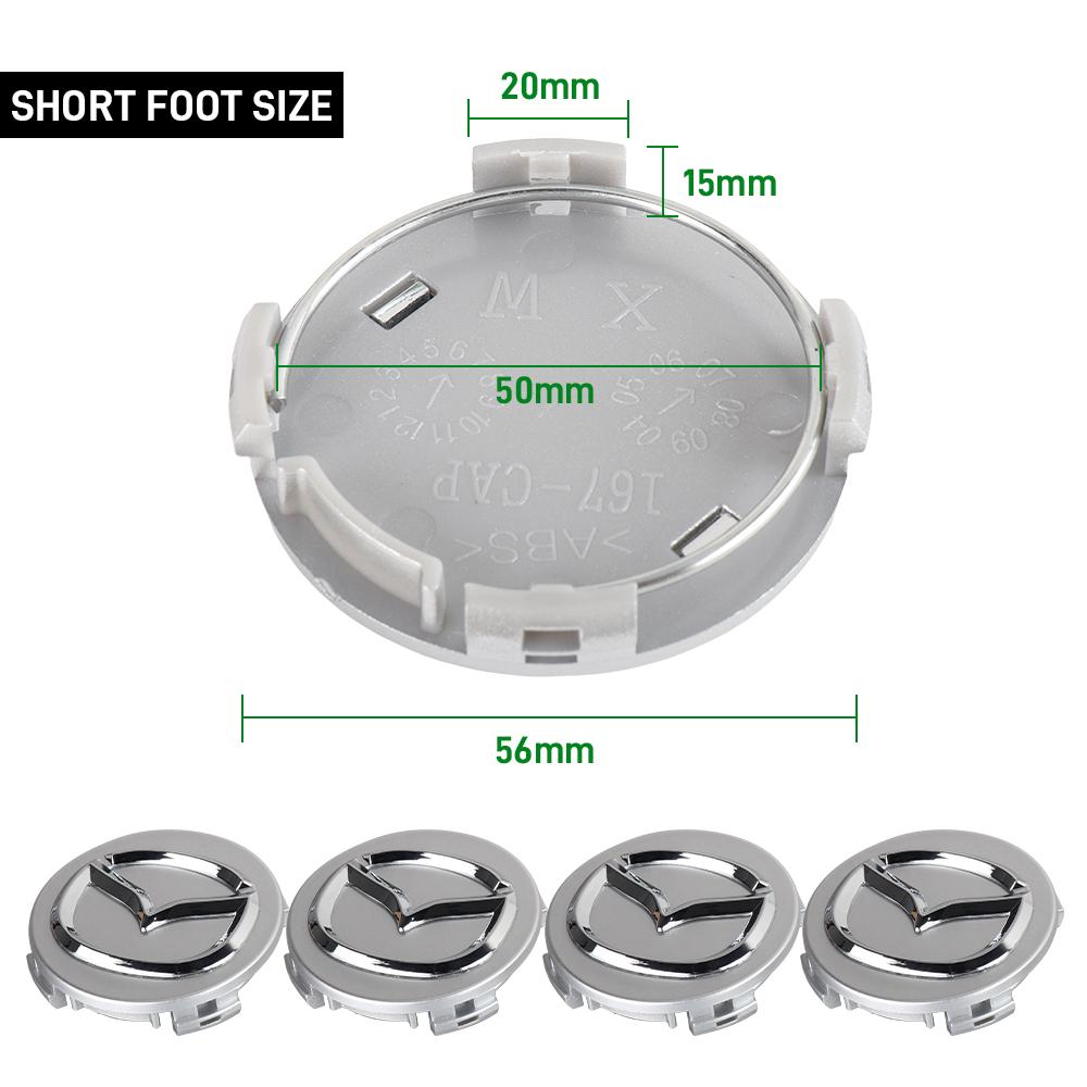 56mm Car Wheel Hub Caps Auto Emblem Tire Center Cover Badge Decor For Mazda Axela CX4 CX5 CX8 2 3 6 BM GJ CX-5 CX-3 CX3 CX9 CX7