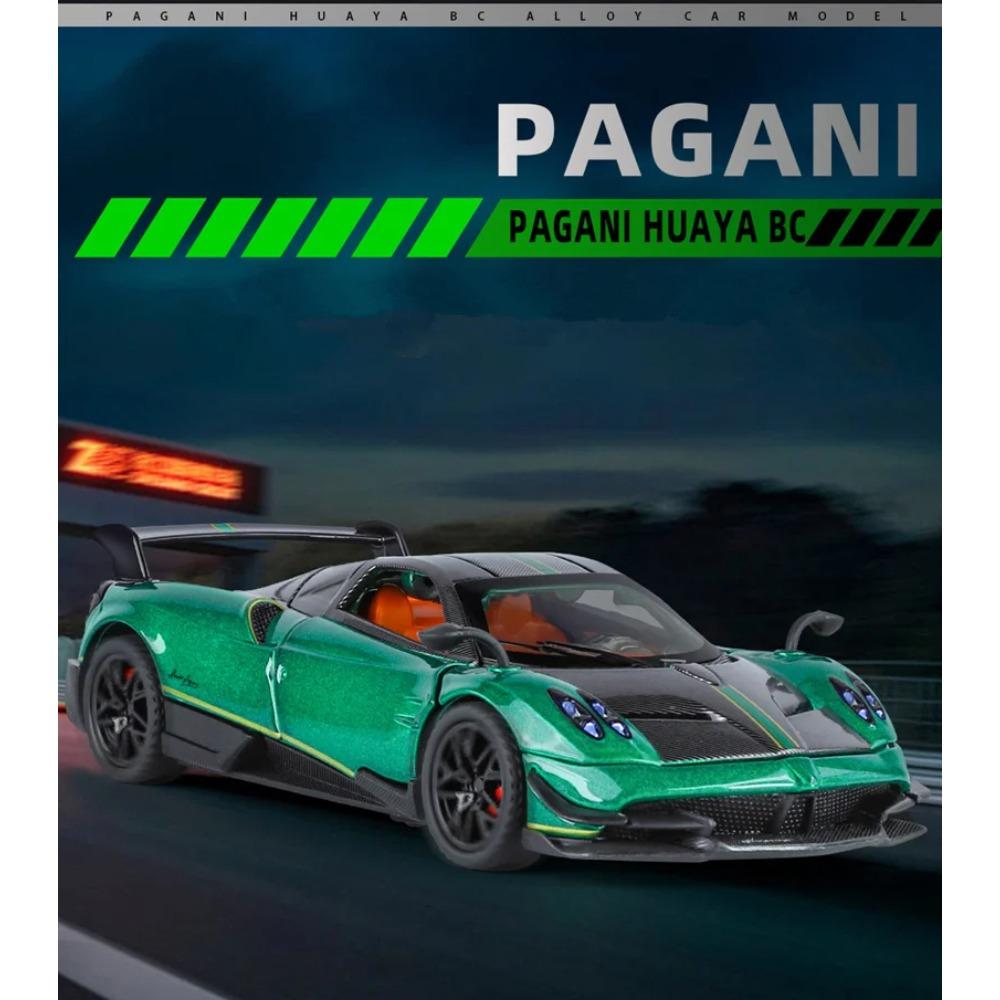 1/32 Pagani Huayra BC Alloy Sports Model Diecast Metal Racing Car Vehicles Model Simulation Sound Light Collection Kids Toy Gift
