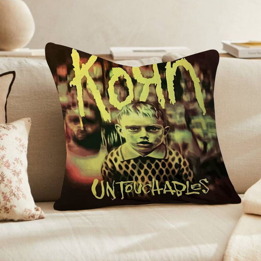 Korn Rock Band Music Album Maple Design Cushion Cover Happy Autumn Harvest decor Holiday Decorati Pillow Cover
