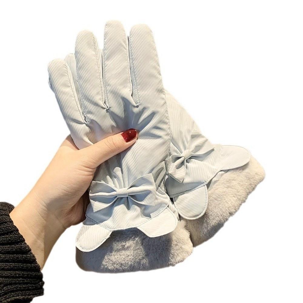 Polyester Fleece Lined Winter Thermal Gloves Waterproof Cold Weather Gloves For Cycling
