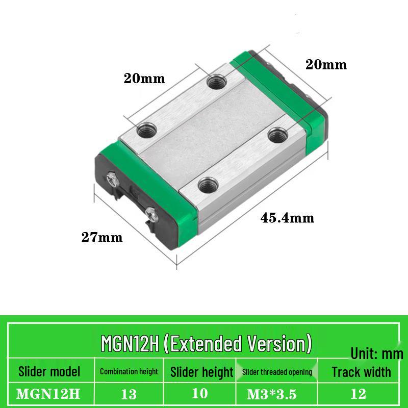 Miniature Linear Guide Block Slider Rail MGN/MGW Series (7C/9C/12C/15C/7H/9H/12H/15H)
