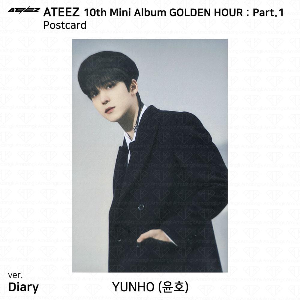 ATEEZ Al 10-lea Mini Album Ora de Aur Part.1 Photobook Ver Photocard Carte poștală KPOP