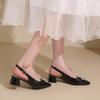 Fashion Crystal Square Buckle High Heels Sandals Women Spring Summer Slip on Pointed Toe Pumps Woman Thin Heel Party Wedding Shoes Mujer
