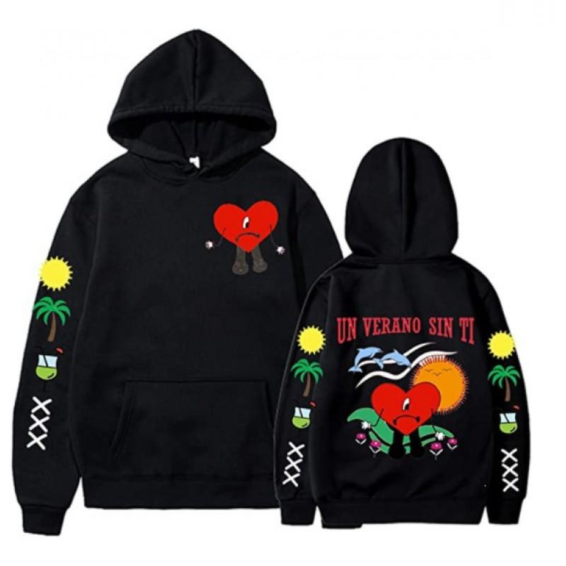 Bad Bunny Graphic Print Unisex Oversized Crewneck Sweatshirt Fall Casual Wear