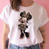 Disney Funny Mickey Tshirt Minnie Mouse Cartoon T-shirt Printing Women Tshirt Female Clothes Kawaii Summer Girls Clothing