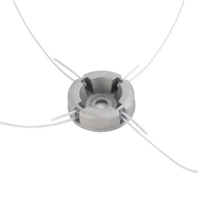 Nylon Steel Line Universal Lawn Mower Head Aluminum Alloy Base Wire Rope Through Hole Trimmer Replacement Head