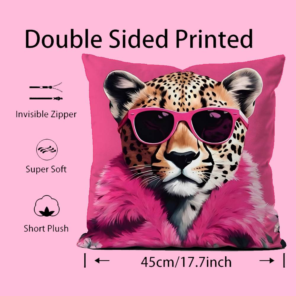 Vibrant Animal Bubble Fashion Tiger Pillow Case Pattern Printing Pillowcase Living Room Sofa Cushion Cover Bedroom Room Decor